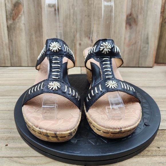 BOC Born Concept Womens size 6 Cork Wedge Heel Slide Sandals - Picture 3 of 10